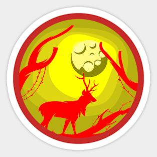 Deer Silhouette Sticker